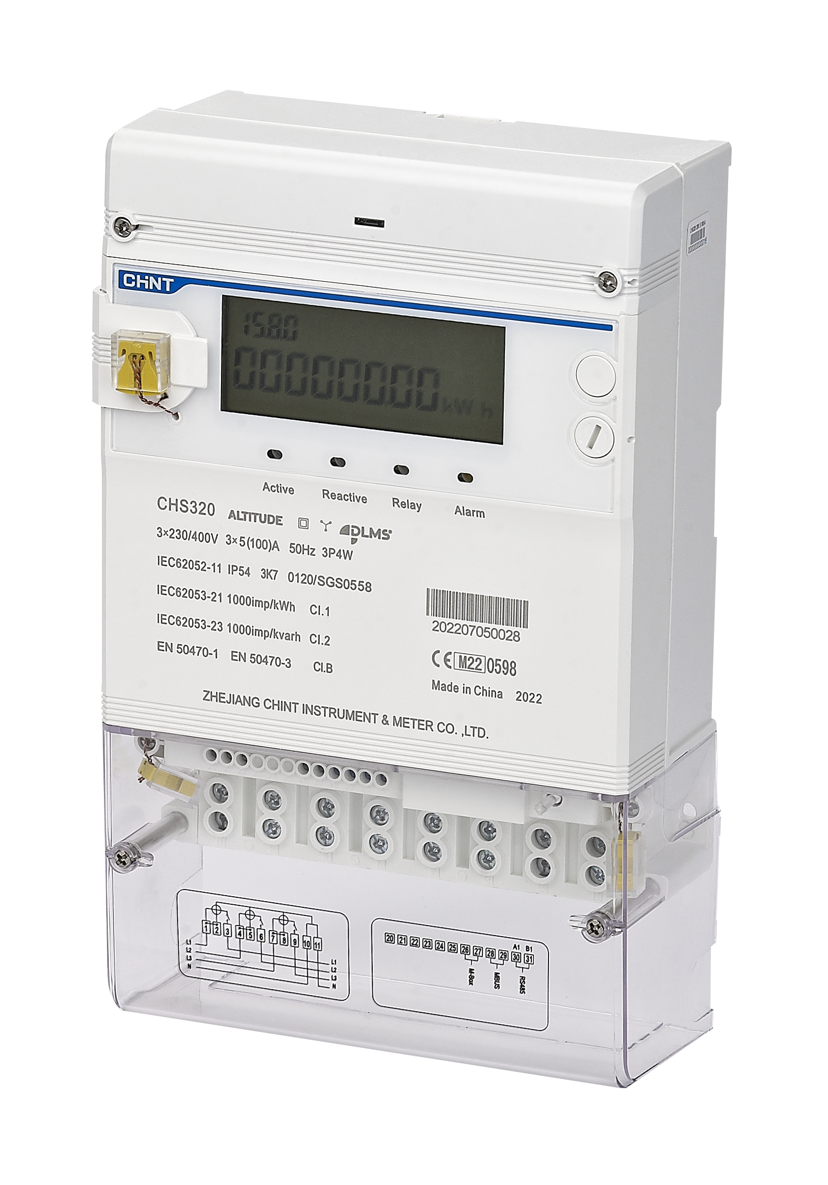 CHS 320 without keypad -Poly Phase Meter-Studio Image-19